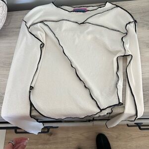 White see long sleeve top (slightly see through)